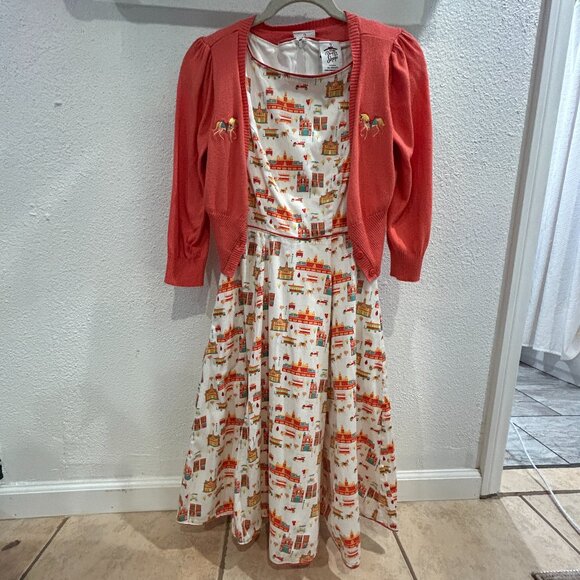 The Dress Shop Her Universe Disney Dress Shop Main Street Usa Dress W/ Cardigan - Picture 3 of 5